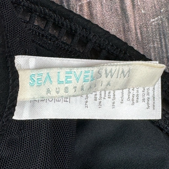 Sea Level Swim Black One Piece- Size 10 - Picture 9 of 14